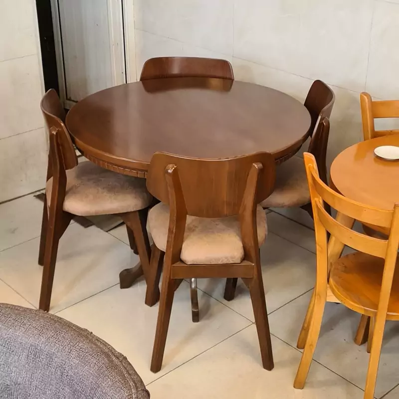 میز ناهار خوری 4 نفره میزه گرد پسکرایه
