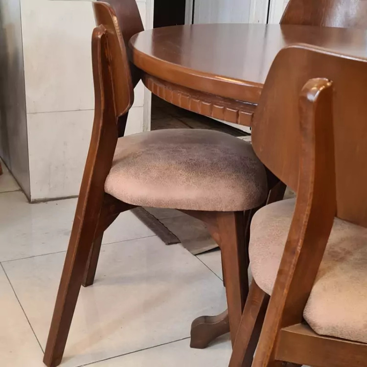 میز ناهار خوری 4 نفره میزه گرد پسکرایه