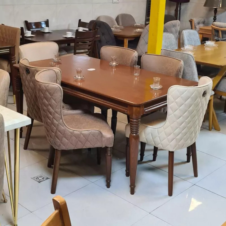 میز ناهار خوری 6نفره مدل حلزونی پسکرایه