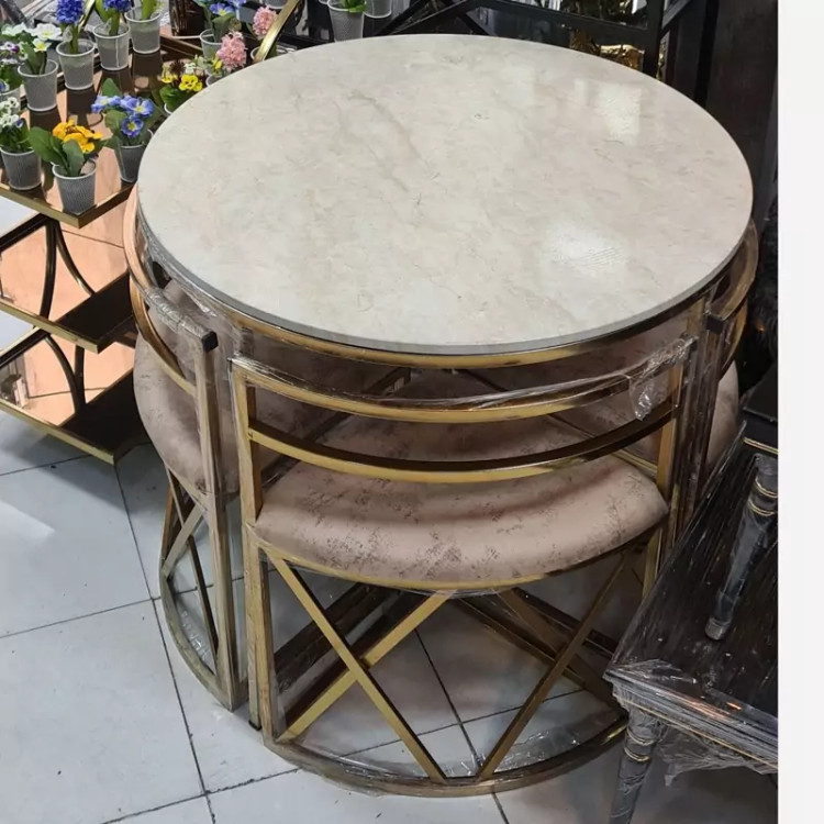 ناهارخوری کمجا 4نفره مدل فلزی پسکرایه
