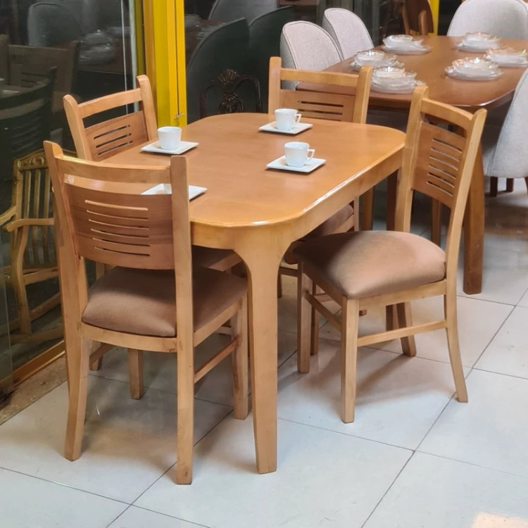 میز ناهار خوری 4نفره مدل آبشار فندقی روشن پسکرایه