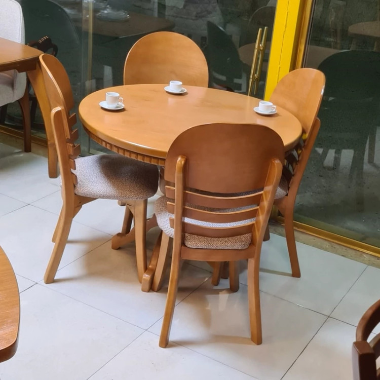 میز ناهار خوری 4نفره مدل تیغ ماهی پسکرایه